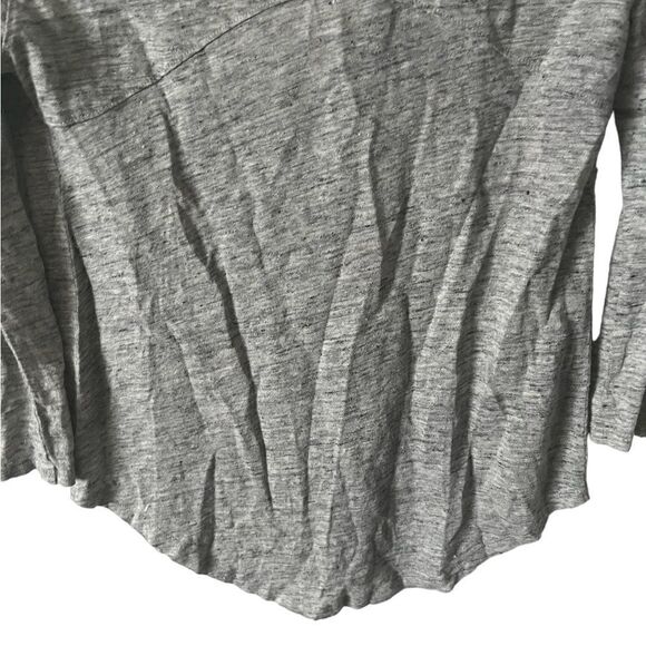 Athleta Gray 100% Linen light Weight Top Size XS - Picture 5 of 9